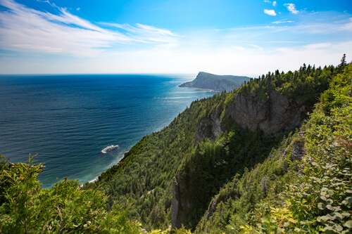 Another angle of the incredible view you have while hiking up the Cap-Bon-Ami trail in the Forillon National Park